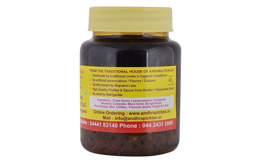Lakshmi's Andhra Pickles & Podi's Gongura Sorrel Pickle    Jar  250 grams